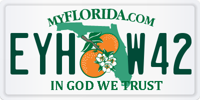 FL license plate EYHW42