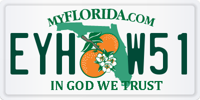 FL license plate EYHW51