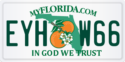 FL license plate EYHW66