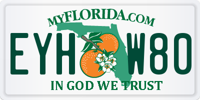 FL license plate EYHW80