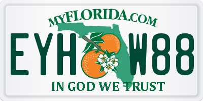FL license plate EYHW88