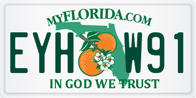 FL license plate EYHW91