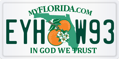 FL license plate EYHW93