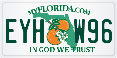 FL license plate EYHW96