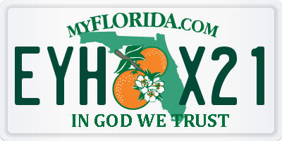 FL license plate EYHX21