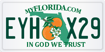 FL license plate EYHX29
