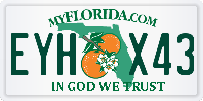 FL license plate EYHX43