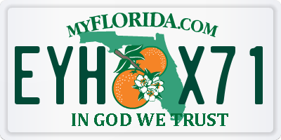 FL license plate EYHX71
