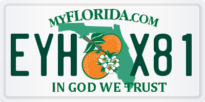 FL license plate EYHX81