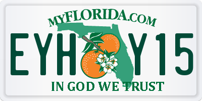 FL license plate EYHY15