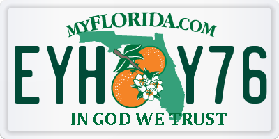 FL license plate EYHY76