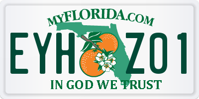 FL license plate EYHZ01