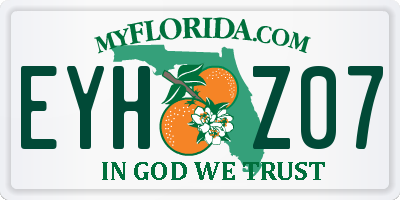 FL license plate EYHZ07