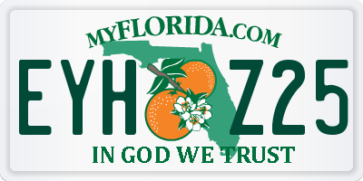FL license plate EYHZ25