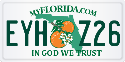 FL license plate EYHZ26