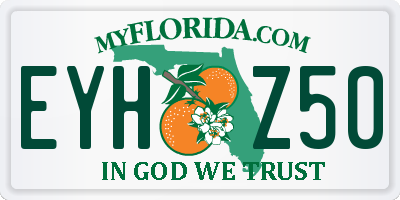 FL license plate EYHZ50