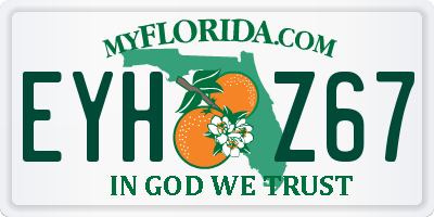 FL license plate EYHZ67