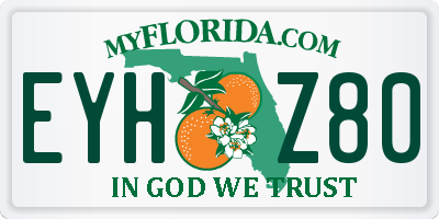 FL license plate EYHZ80