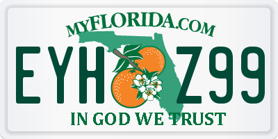 FL license plate EYHZ99