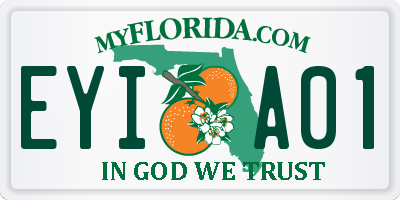 FL license plate EYIA01