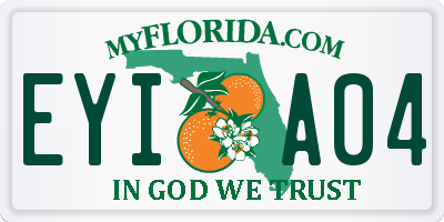 FL license plate EYIA04