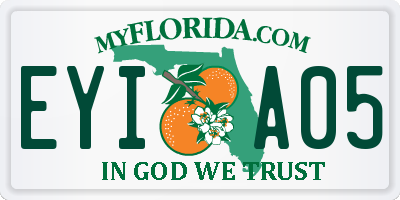FL license plate EYIA05