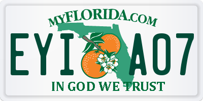 FL license plate EYIA07