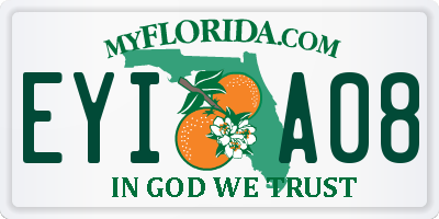 FL license plate EYIA08