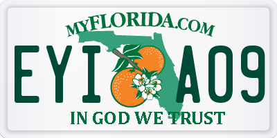 FL license plate EYIA09