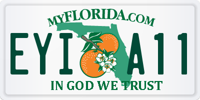 FL license plate EYIA11