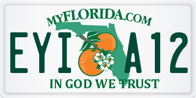 FL license plate EYIA12
