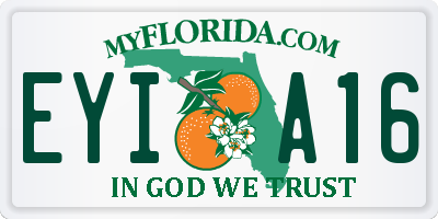 FL license plate EYIA16
