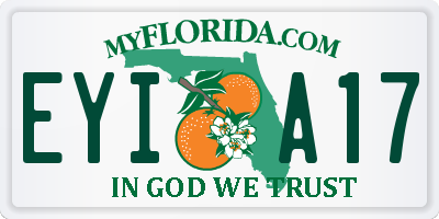 FL license plate EYIA17