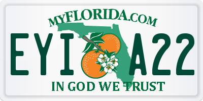 FL license plate EYIA22