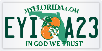 FL license plate EYIA23