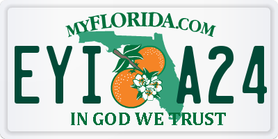 FL license plate EYIA24