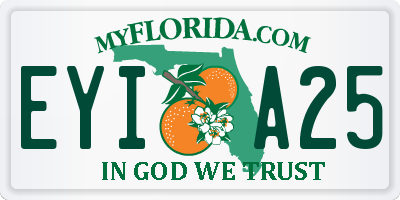 FL license plate EYIA25