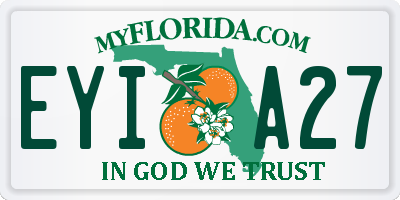 FL license plate EYIA27