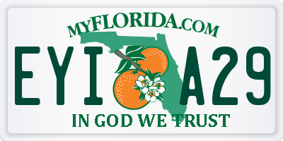 FL license plate EYIA29