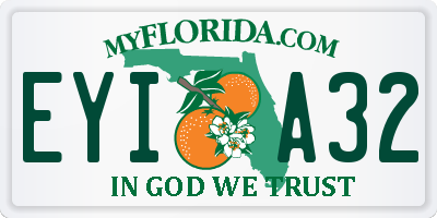 FL license plate EYIA32