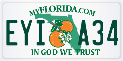 FL license plate EYIA34