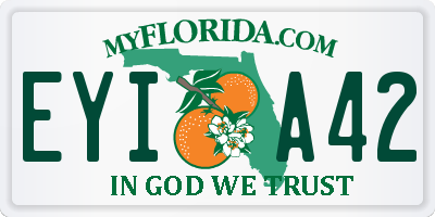 FL license plate EYIA42