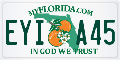 FL license plate EYIA45