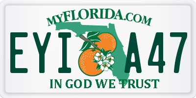 FL license plate EYIA47