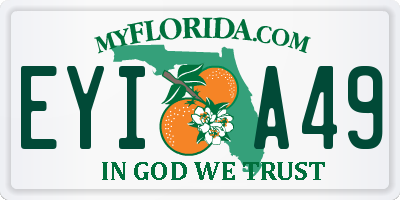 FL license plate EYIA49