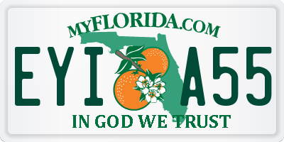 FL license plate EYIA55