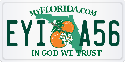 FL license plate EYIA56