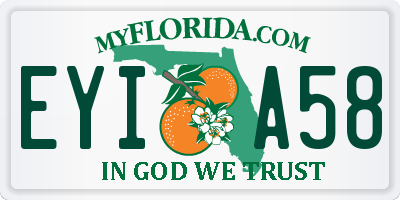 FL license plate EYIA58