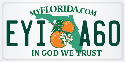 FL license plate EYIA60