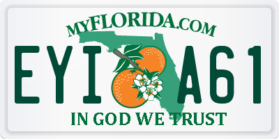 FL license plate EYIA61